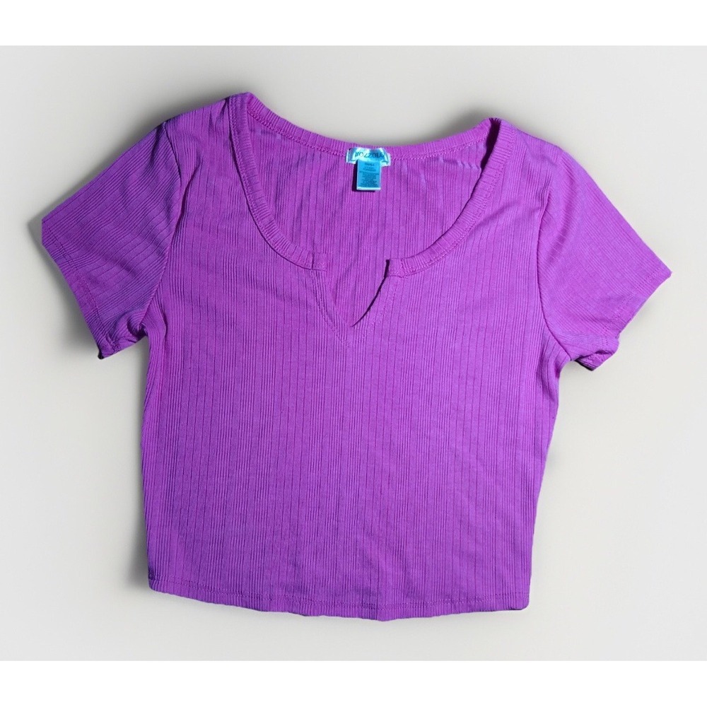 JUNIORS PINK BOZZOLO TOP SHIRT V NECK SHORT SLEEVE size SMALL SUMMER